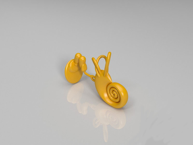 人类耳蜗构造3d打印模型 免费下载