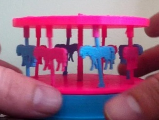 旋转木马3d打印模型 免费下载