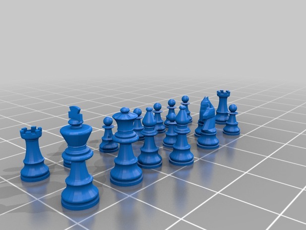国际象棋3d打印模型 免费下载