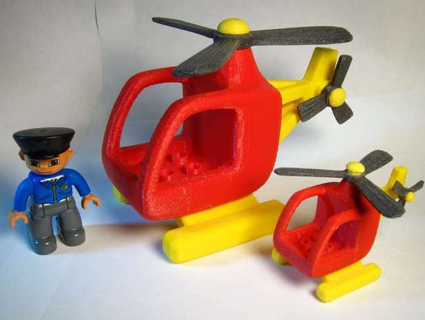 玩具直升机3d打印模型 免费下载