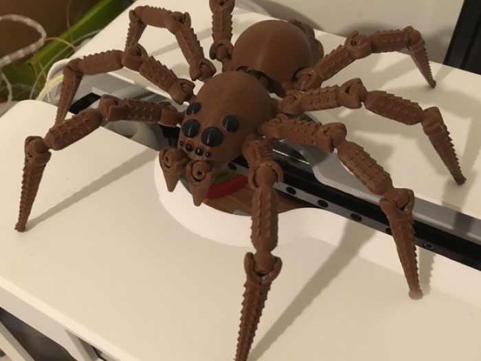 可动的蜘蛛3d打印模型 免费下载