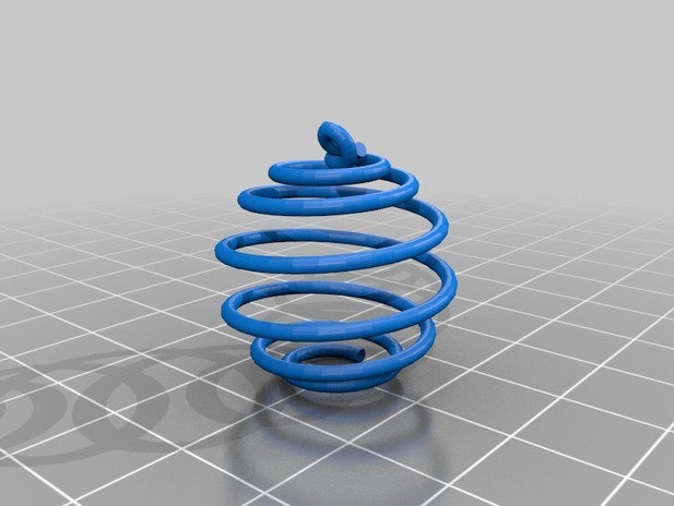 弹簧耳环3d打印模型 免费下载