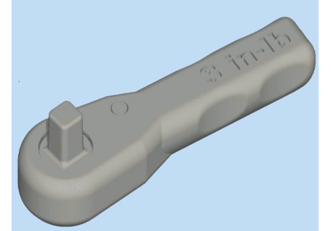 首次在太空打印的四角扳手3d打印模型 免费下载