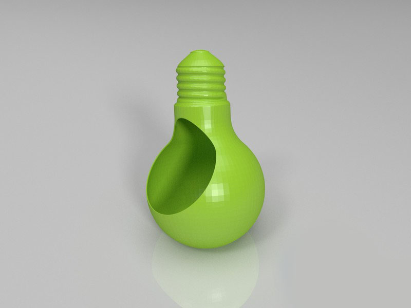 灯泡花盆3d打印模型 免费下载