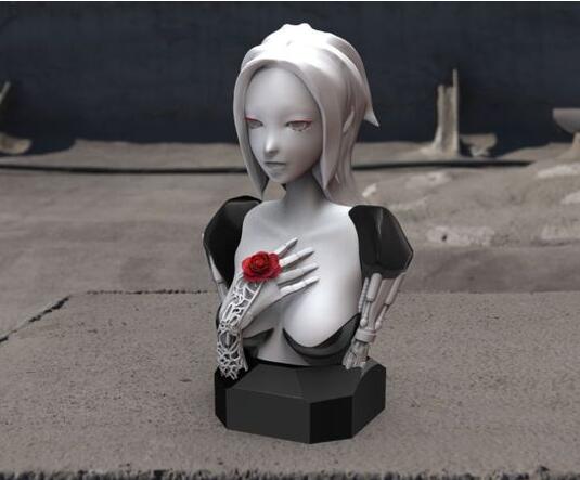 美女USB阅读器3d打印模型 免费下载