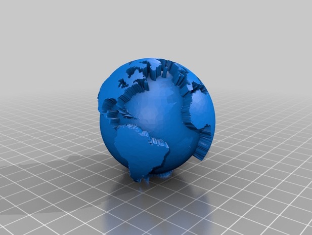 地球仪3d打印模型 免费下载