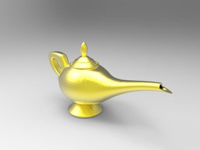 阿拉丁神灯3d打印模型 免费下载