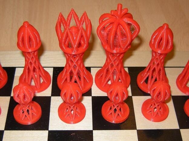 双曲面国际象棋3d打印模型 免费下载