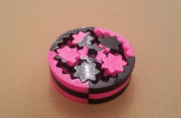 多层齿轮双色轴承3d打印模型 免费下载