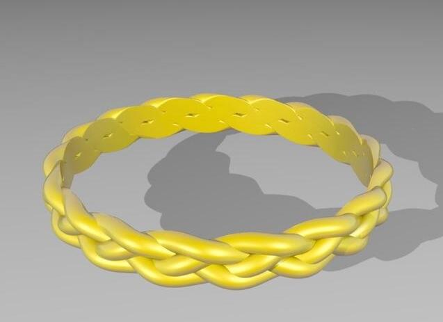 紧密编织戒指3d打印模型 免费下载