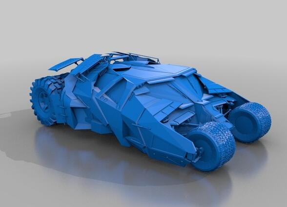 蝙蝠车3d打印模型 免费下载