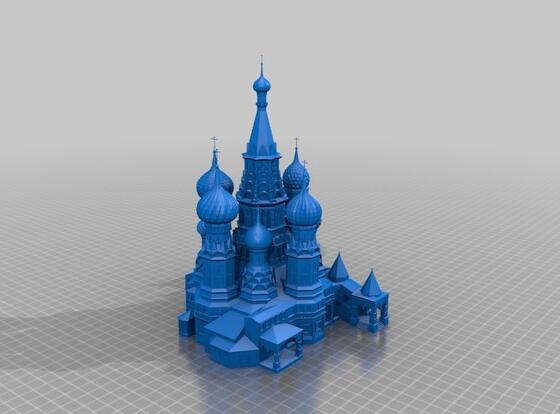 圣巴索大教堂3d打印模型 免费下载