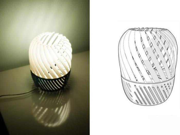 漩涡灯3d打印模型 免费下载