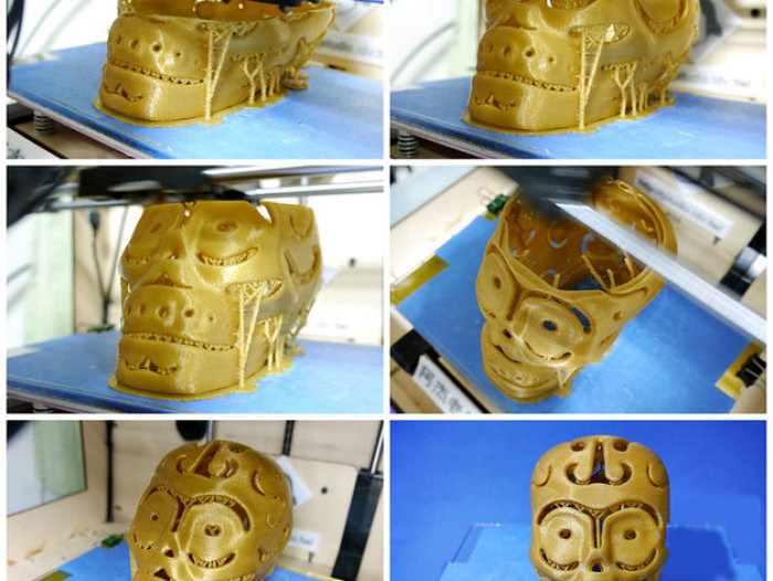 骷髅灯饰3d打印模型 免费下载