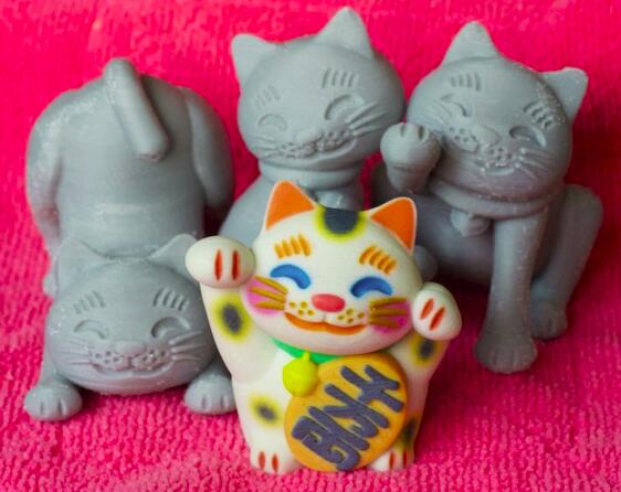 招财猫咪3d打印模型 免费下载