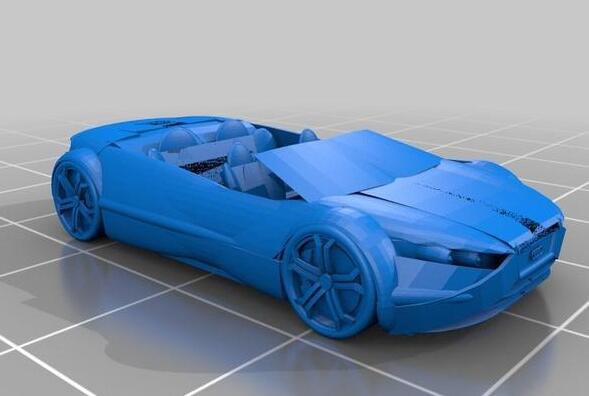 奥迪超级跑车3d打印模型 免费下载