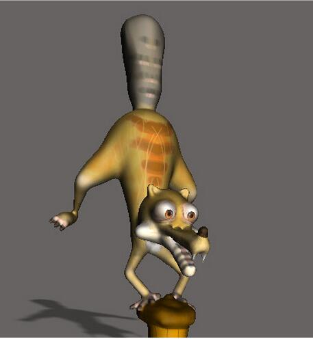 冰川时代松鼠3d打印模型 免费下载