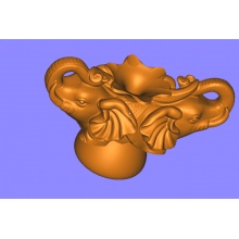 大象花瓶 3d打印模型 免费下载