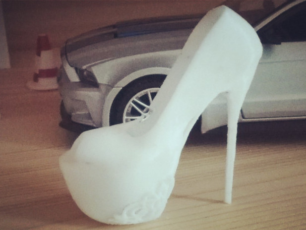 鱼嘴细高跟鞋3d打印模型 免费下载