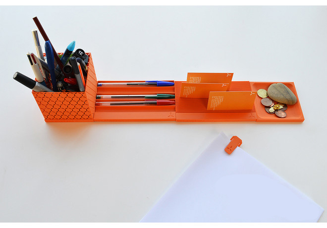 桌面收纳套装3d打印模型 免费下载