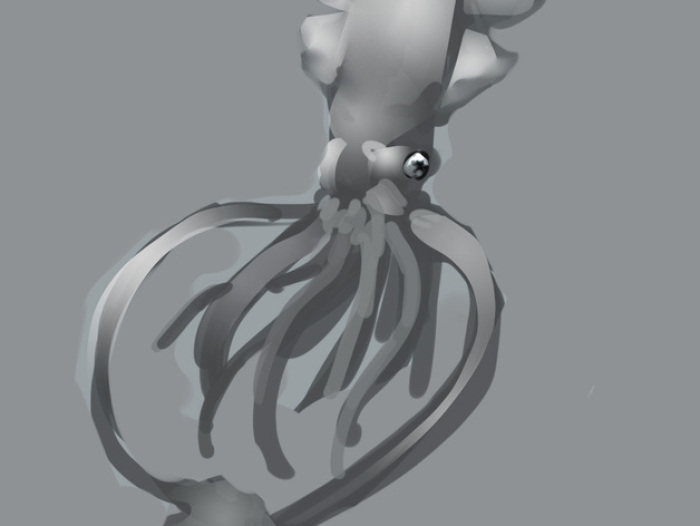 愤怒的乌贼3d打印模型 免费下载