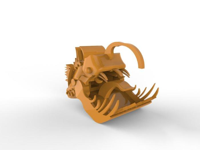 机械怪鱼3d打印模型 免费下载