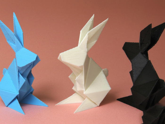 折纸小兔子3d打印模型 免费下载