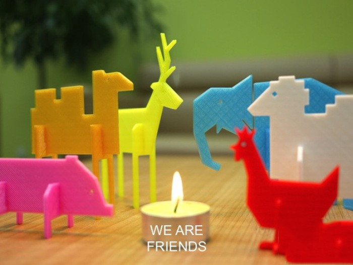 简单动物世界3d打印模型 免费下载