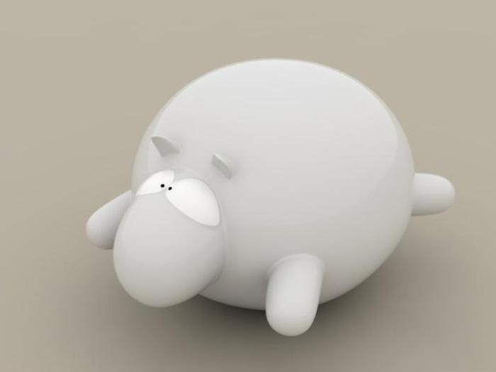 胖绵羊3d打印模型 免费下载