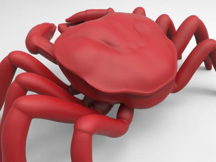 螃蟹模型3d打印模型 免费下载