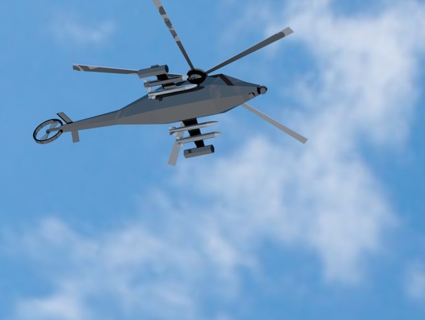 武装无人直升机3d打印模型 免费下载