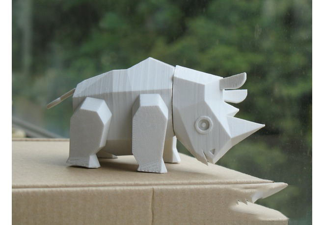 犀牛公仔3d打印模型 免费下载