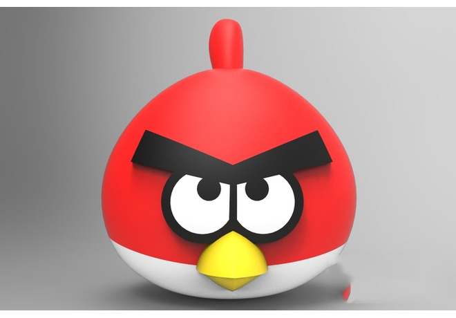 愤怒小鸟之小红鸟3d打印模型 免费下载