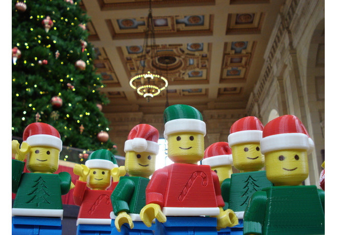 圣诞卡通乐高人3d打印模型 免费下载