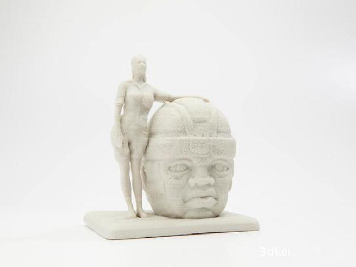 奥尔梅克巨头与美女3d打印模型 免费下载