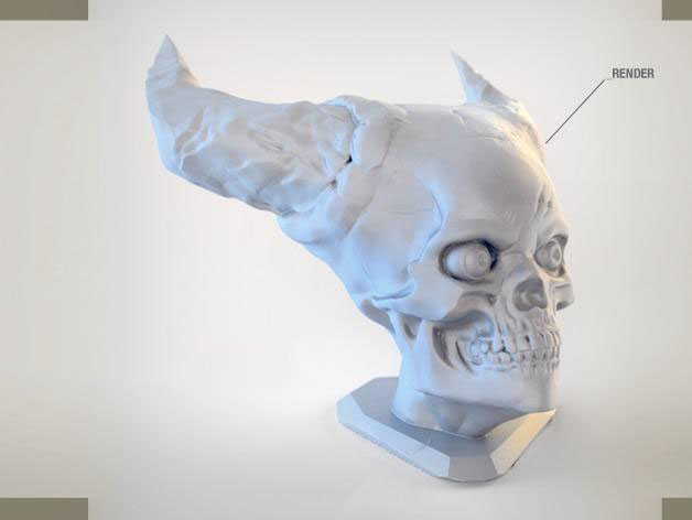 骷髅头3d打印模型 免费下载