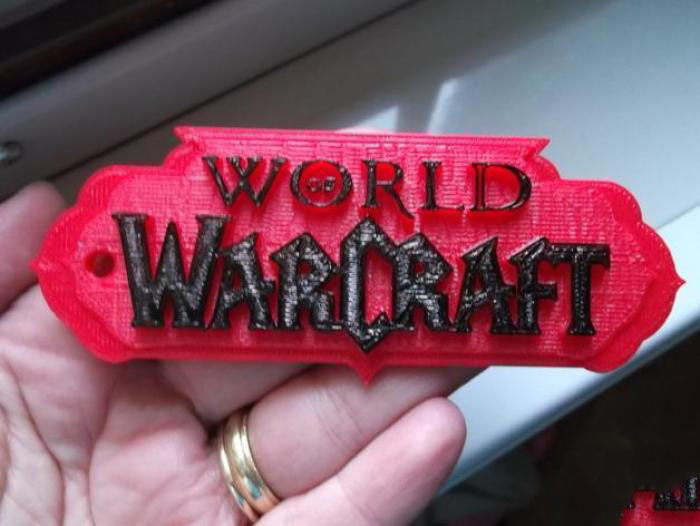 魔兽Logo牌3d打印模型 免费下载