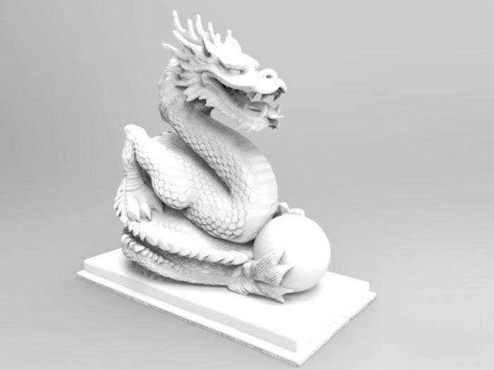 龙和龙珠3d打印模型 免费下载