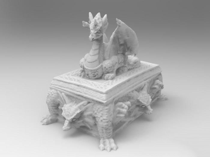 龙的宝箱3d打印模型 免费下载