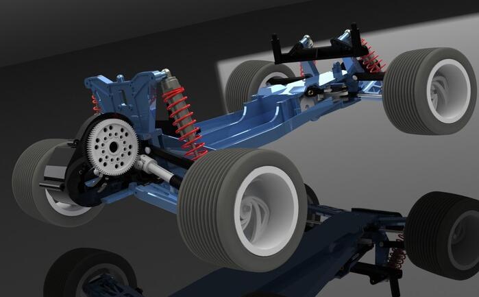 创意遥控车3d打印模型 免费下载