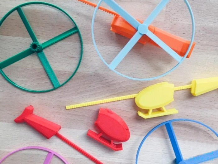 3D打印的直升机玩具3d打印模型 免费下载