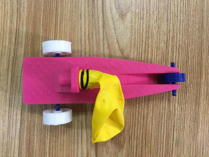 气球动力车3d打印模型 免费下载