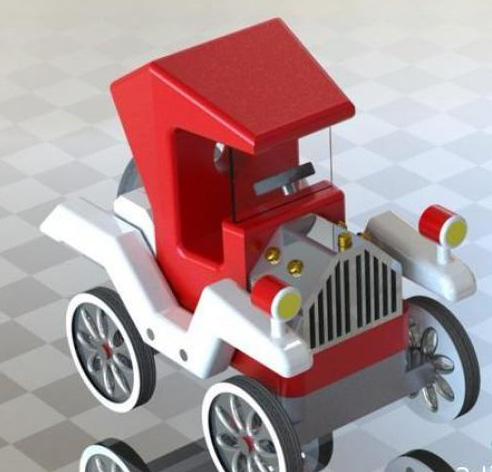 老爷车3d打印模型 免费下载