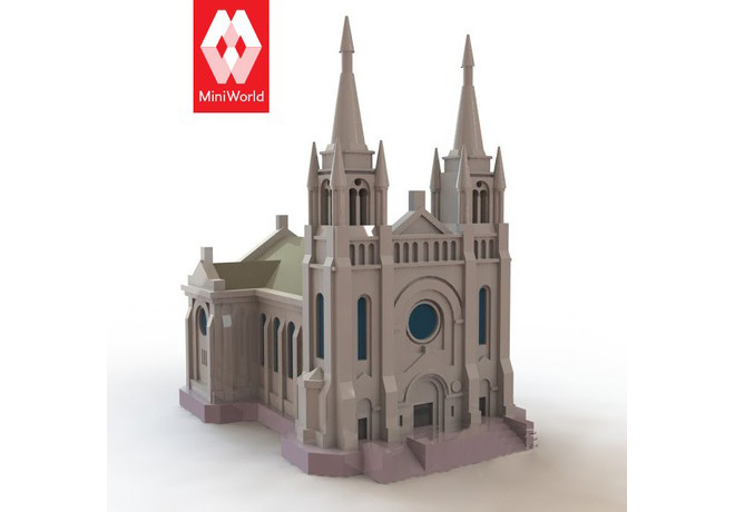 美国圣约瑟夫天主教堂3d打印模型 免费下载