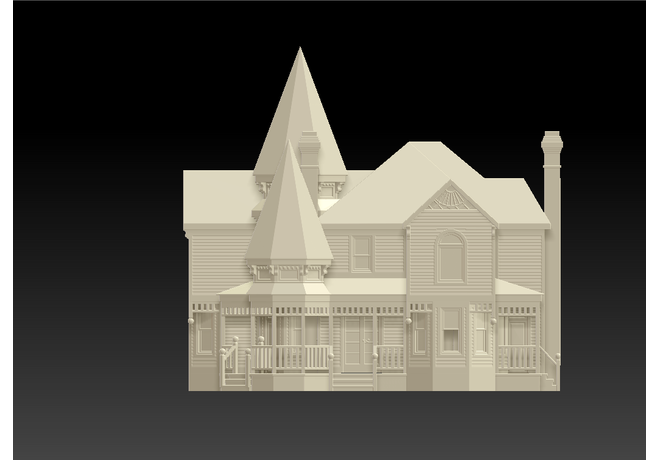欧式别墅3d打印模型 免费下载