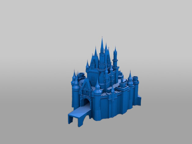 迪士尼城堡3d打印模型 免费下载