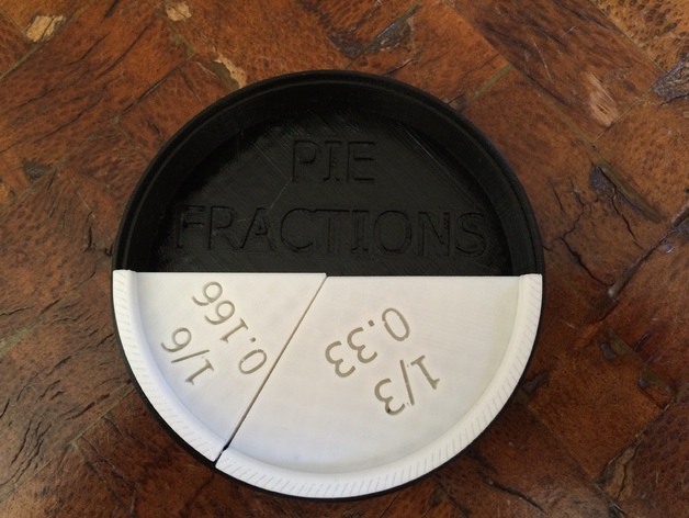 Easy as Pie Fractions3d打印模型 免费下载
