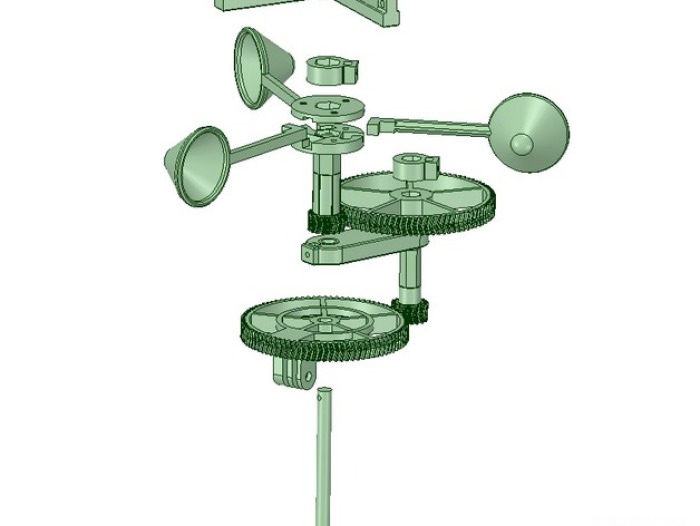 风力齿轮传动装置3d打印模型 免费下载
