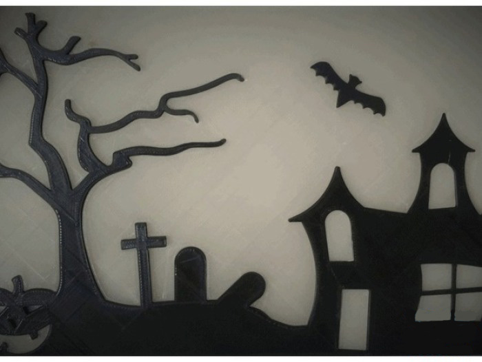 万圣节微缩场景3d打印模型 免费下载