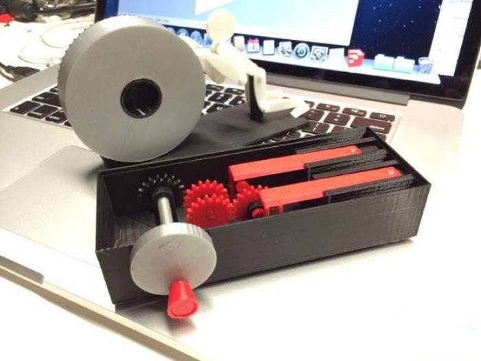 曲柄齿轮小人3d打印模型 免费下载